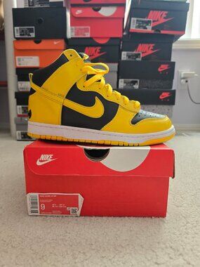 Nike Dunk High Varsity Maize Black Yellow (CZ8149-002) Size 9 (wu-tang custom)